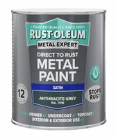 Rust-Oleum Metal Expert Satin Paint 750ml - Anthracite Grey