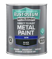 Rust-Oleum Metal Expert Satin Paint 750ml - Black
