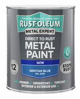 Rust-Oleum Metal Expert Satin Paint 750ml - Gentian Blue
