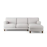 Habitat Askem Fabric Right Hand Corner Sofa-Natural-Dark Leg