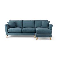 Habitat Lomond Right Hand Corner Sofa - Blue - Ash Leg