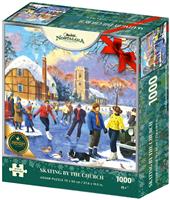 Kidicraft Nostalgia Skating By The Church 1000 Pieces Puzzle