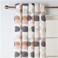 Habitat Abstraction Pebble Fully Lined Eyelet Curtains
