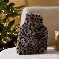 Habitat 1L Hot Water Bottle with Faux Fur Animal Print Cover