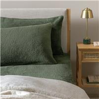 Argos Home Fleece Standard Pillowcase Pair - Green