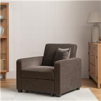 Habitat Reagan Single Fabric Chairbed - Chocolate
