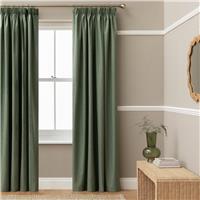 Habitat Blackout Pencil Pleat Curtain - Green - 137x117cm