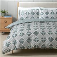 Habitat Geo Dash Green Bedding Set - Double
