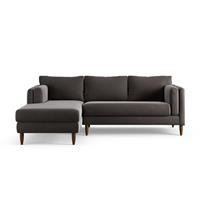 Habitat Newington Left Hand Corner Sofa - Grey - Dark Leg