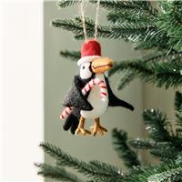 Habitat Single Candycane Toucan Christmas Hanging Ornament