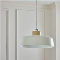 Argos Home Natural Metal and Wood Easy Fit Lampshade - 30cm