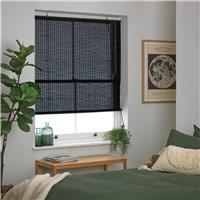 Little Black Book Bamboo Black Roller Blind - 120cm