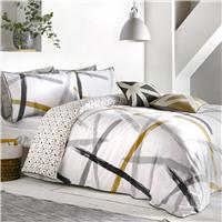 Appletree Leda Cotton Printed Grey Bedding Set - Double