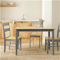 Argos Home Chicago Wooden 4 Seater Dining Table - Grey