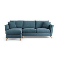 Habitat Lomond Left Hand Corner Sofa - Blue - Ash Leg