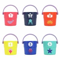 Chad Valley Bathtime Number Buckets 6 Pack