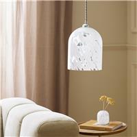 Habitat White Confetti Glass Easy Fit Lampshade - 18cm