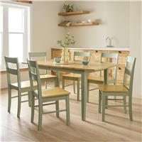 Argos Home Chicago Extend Sage Green Dining Table & 6 Chairs