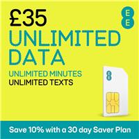 EE 2025 Unlimited Pay As You Go SIM Card