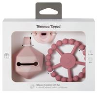 Tommee Tippee Silicone Dummy and Comfort Gift Set - Pink