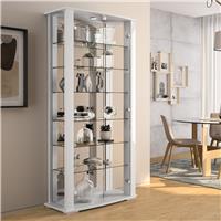 Argos Home Stella 2 Door Mirrored Display Cabinet - White