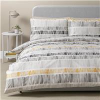 Habitat Mono Variegated Stripe Grey Bedding Set - Single