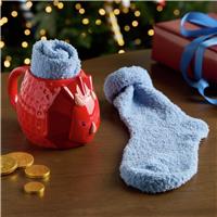 Argos Home Red Dinosaur Head Mug with Kids Socks Set