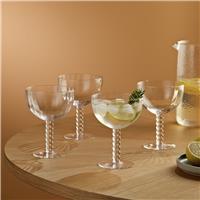 Habitat Bobbin Set of 4 Cocktail Glasses - Clear