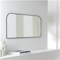 Habitat Black Round Edge Rectangular Wall Mirror - 40x100cm