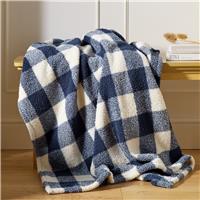 Argos Home Teddy Fleece Throw - Navy - 125x150cm