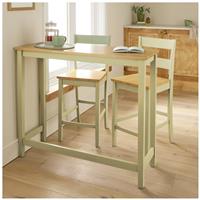 Argos Home Chicago Cream Bar Table & 2 Cream Stools