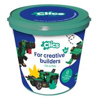 Clics Bucket Dino World Click and Play Bucket 181 Pieces