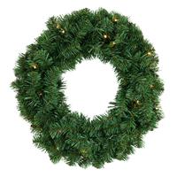 Habitat Pre Lit Green Christmas Wreath