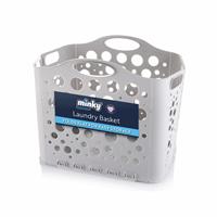 Minky Fold Flat Laundry Basket - Grey