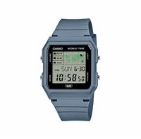 Casio Digital Display Grey Dial Blue Strap Watch
