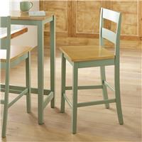 Argos Home Chicago Solid Wood Bar Stool - Sage Green