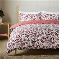Argos Home Burgundy Foliage Print Bedding Set - Single