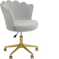 Habitat Georgia Scallop Velvet Chair - Grey