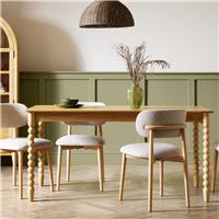 Habitat Blaire Bobbin Wood Veneer Dining Table - Oak