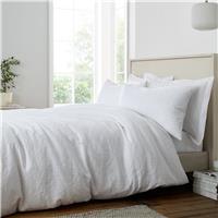 Bianca Cotton 200 TC White Floral Bedding Set - Double