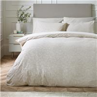 Catherine Lansfield Leaves Natural Bedding Set - King Size