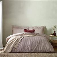 Yard Hebden Cotton Stripe Beetroot Bedding Set - Double