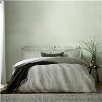 Yard Hebden Cotton Stripe Black Bedding Set - Super king