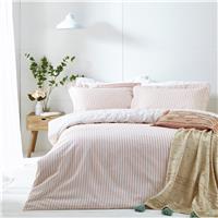 Yard Hebden Cotton Stripe Blush Bedding Set - Super king