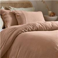 Yard Lark Cotton Muslin Pink Bedding Set - Super king