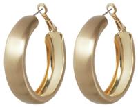 Liars & Lovers Gold Tone Brushed Circle Hoop Earrings
