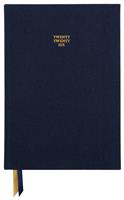 Habitat A5 Week To View Linen Diary 2026 - Navy Blue