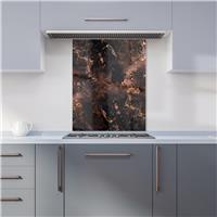 WRT Copper Effect Metallic Kitchen Splashback - W600xH750mm