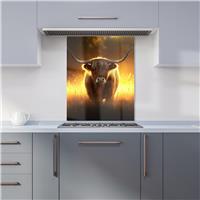 WRT Cow Multicolour Kitchen Splashback - W600xH750mm