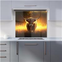 WRT Cow Multicolour Kitchen Splashback - W900xH750mm